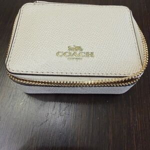 Coach Ivory Leather Compact Case